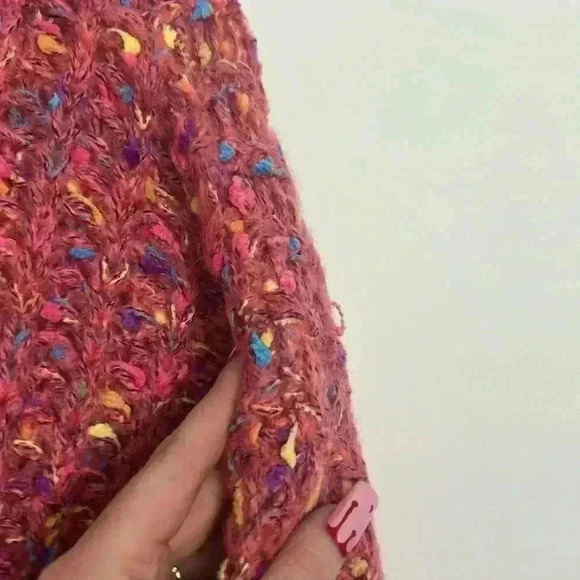 Fanco Pink Cable Knit Sweater - Picture 3 of 4